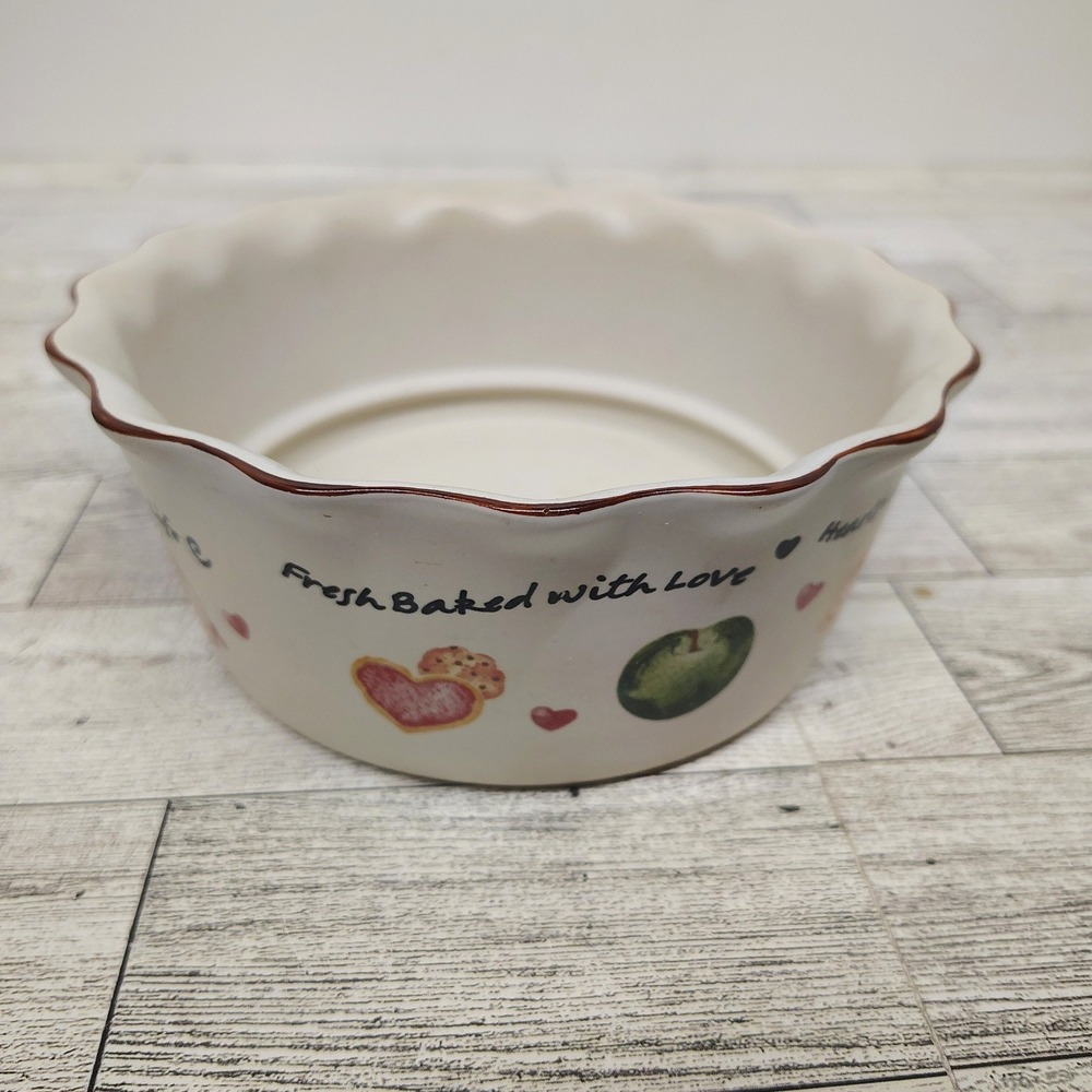 Granny's‎ Baked Apples Ceramic Candle Holder "Fresh Baked with Love" Cottagecore